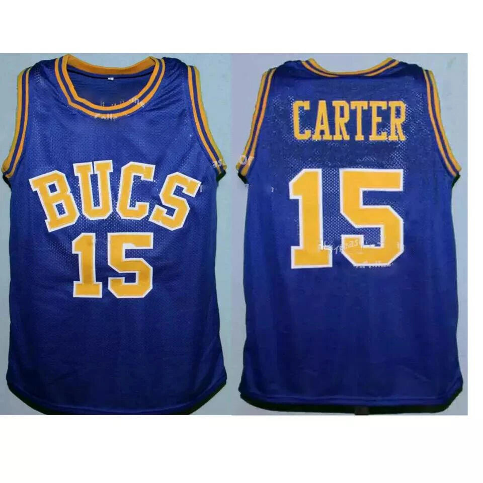 Throwback Carter The Half God #15 High School Basketball Jersey