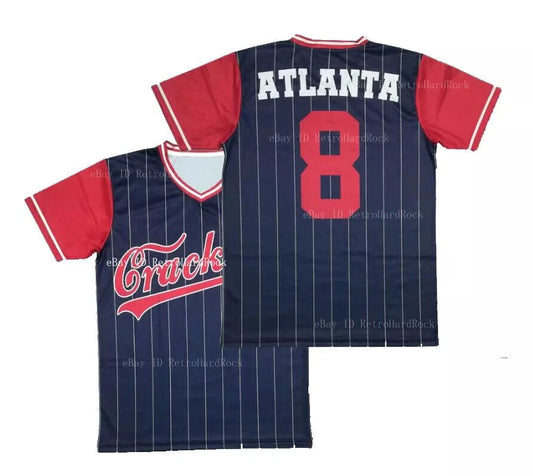 Throwback Atlanta #8 Team Crackers Baseball Jersey