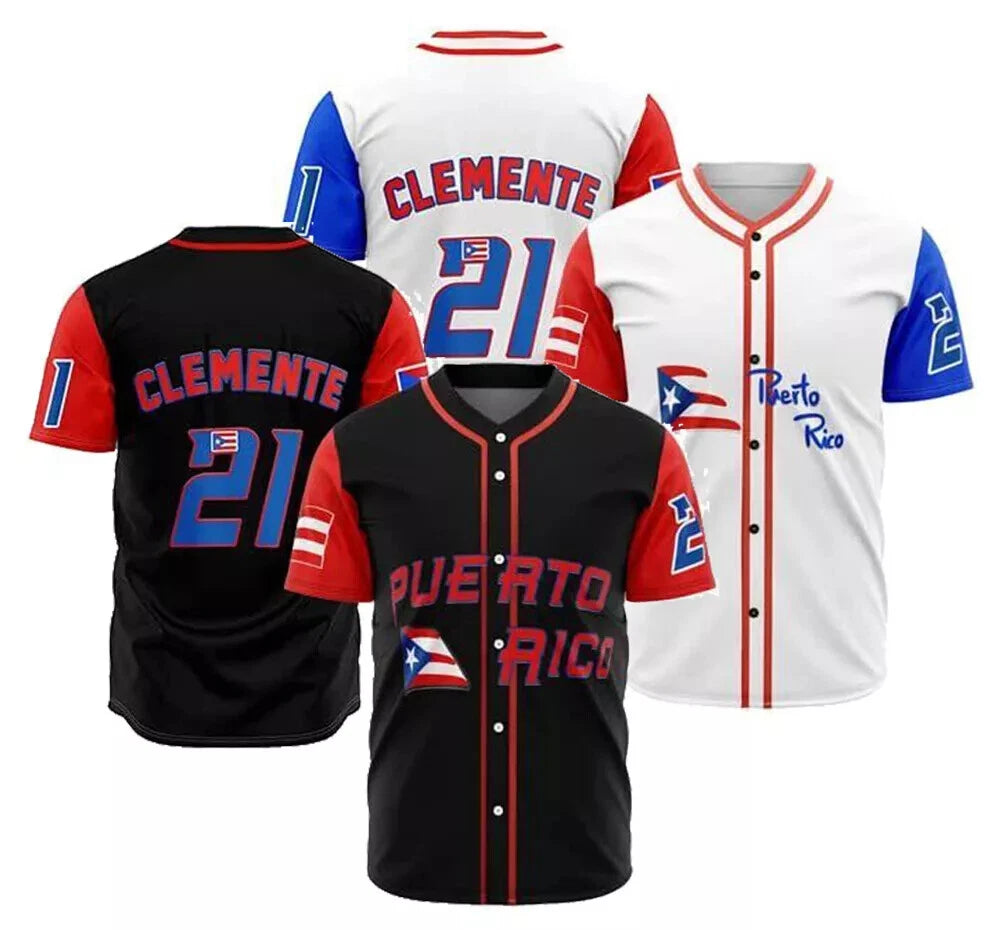 Design Clemente Correa Baez Molina Lindor Rodriguez Puerto Rico Baseball Jersey