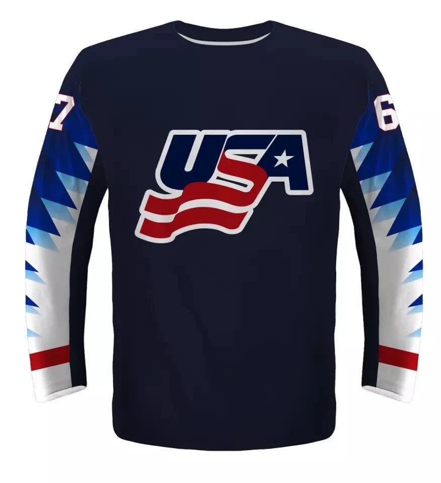 Retro 2018 Matthews Team US Hockey Jersey