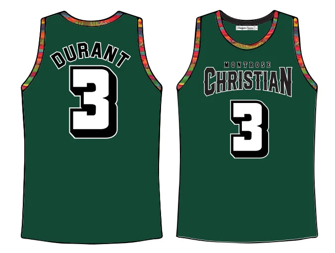 Retro Durant #3 High School Basketball Jersey