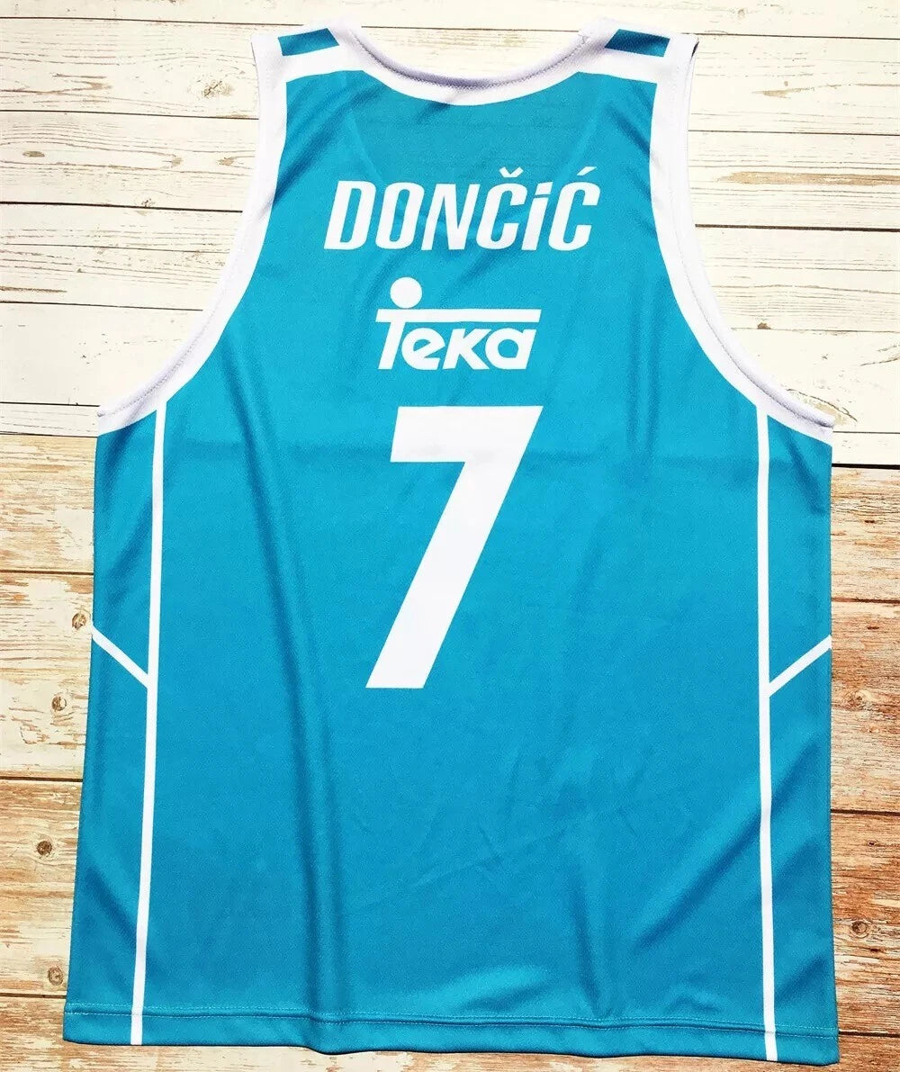 Throwback Doncic #7 Spain Basketball Jersey