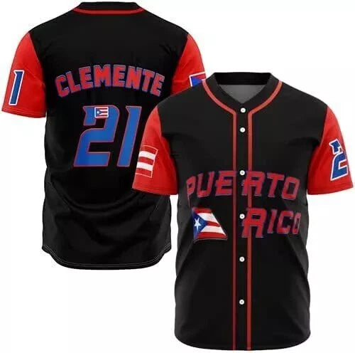 Design Clemente Correa Baez Molina Lindor Rodriguez Puerto Rico Baseball Jersey