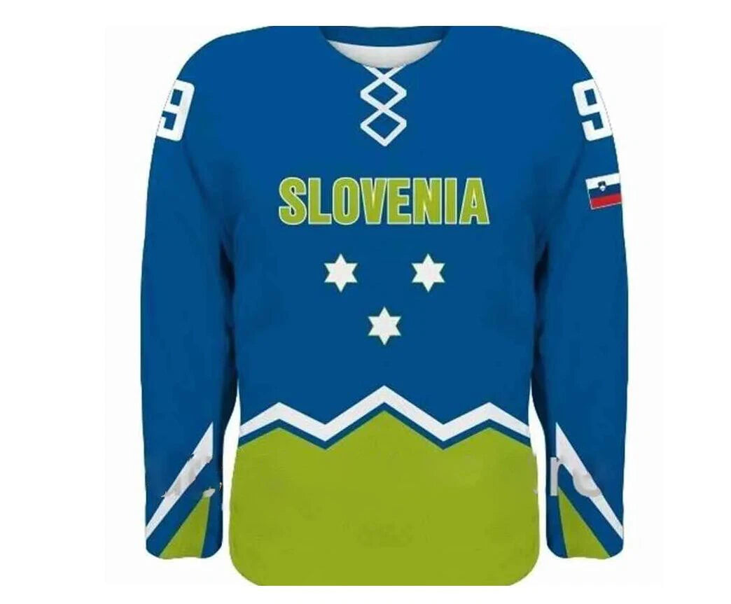 Custom Team Slovenia Slovenija Hockey Jersey