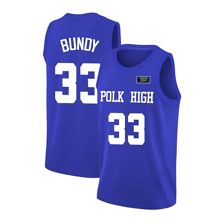 Youth/Men Al Bundy #33 Polk High Basketball Jersey