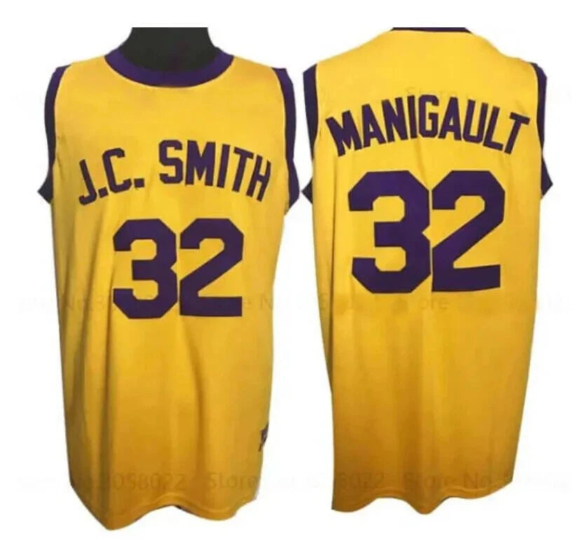 Throwback Manigault #32 J.C.Smith Basketball Jersey