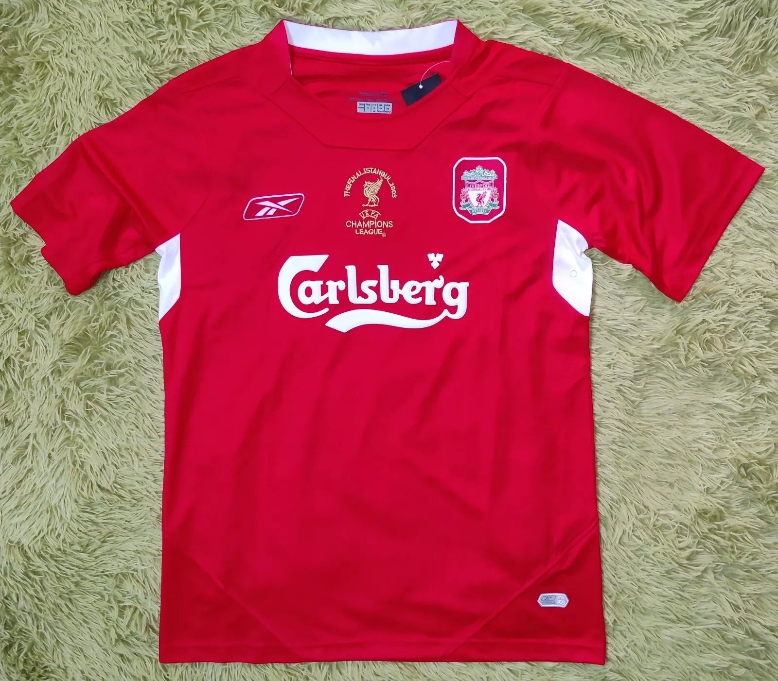 Liverpool Gerrard #8 2004/05 UCL Final Home Soccer Football Jersey