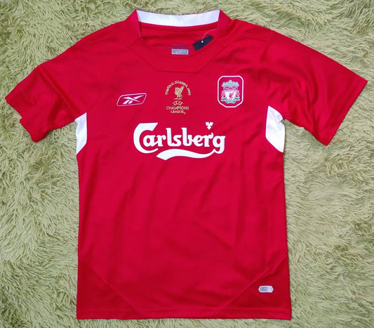 Liverpool Gerrard #8 2004/05 UCL Final Home Soccer Football Jersey