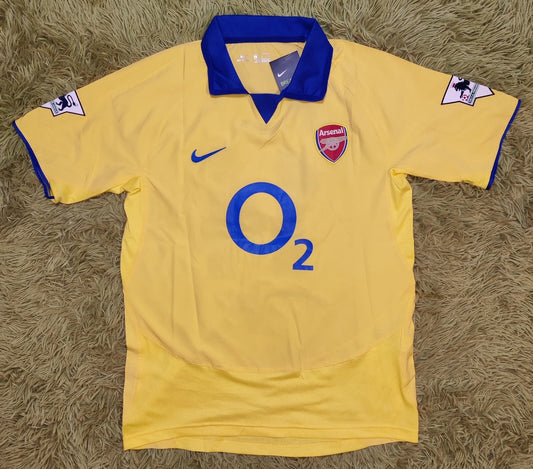Arsenal FC 2003/04 Away Thierry Henry 14 Retro Vintage Soccer Football Jersey