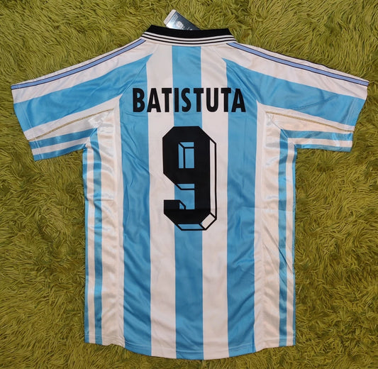 Argentina 1998/99 Home Batistuta #9 Retro Rare Soccer Futbol Jersey