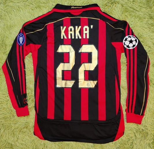 AC Milan 2006/07 Kaka 22 Long Sleeve Soccer Football Futbol Jersey